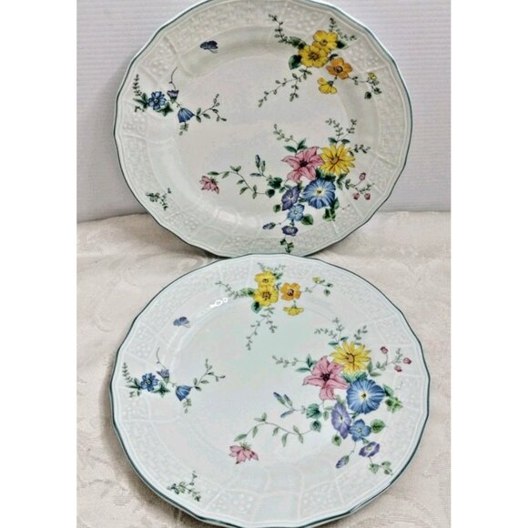 Mikasa Victoria Antique Green Salad Plate 8 1/8" D3401 Set Of 2 New - Picture 6 of 9